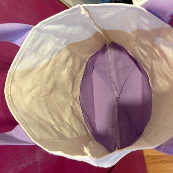 Trader Joe’s Lavender/Purple Mini Canvas Tote - Picture 3 of 4